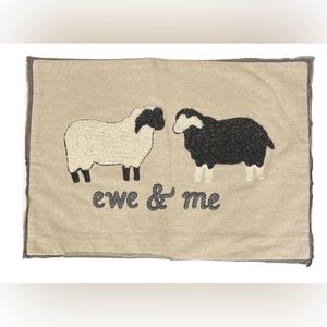 Pottery Barn Ewe&Me pillow cover 14x20”